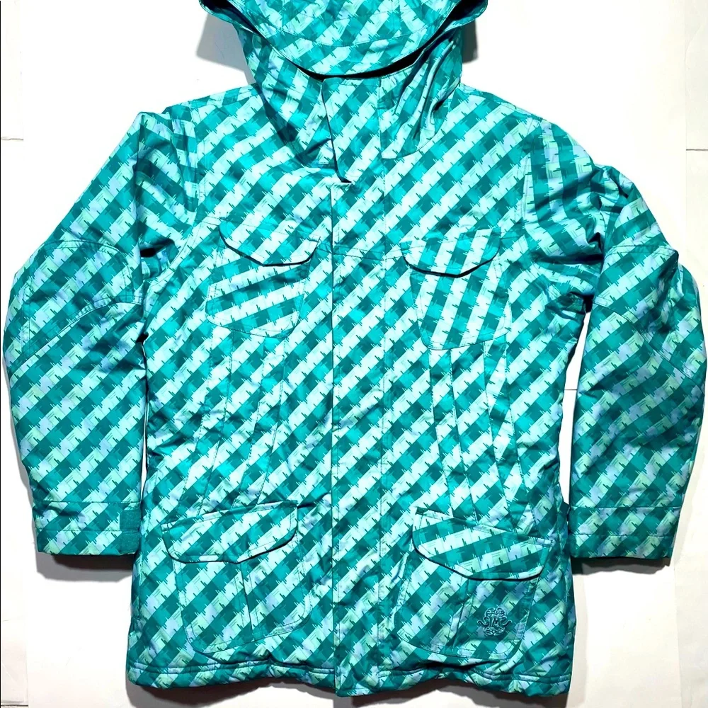 Sims Teal Ski Snow Kids Jacket With Multi‎ Pockets For Personal Items Size L